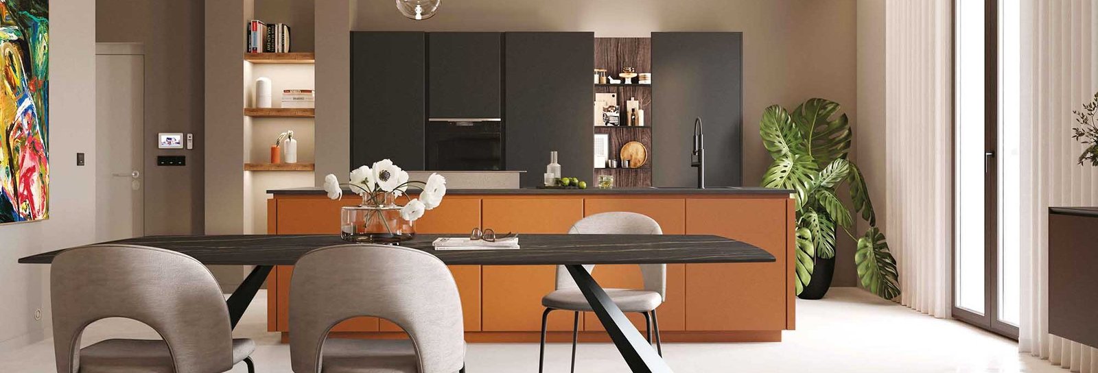 Cucina a isola con boiserie - immagine 4