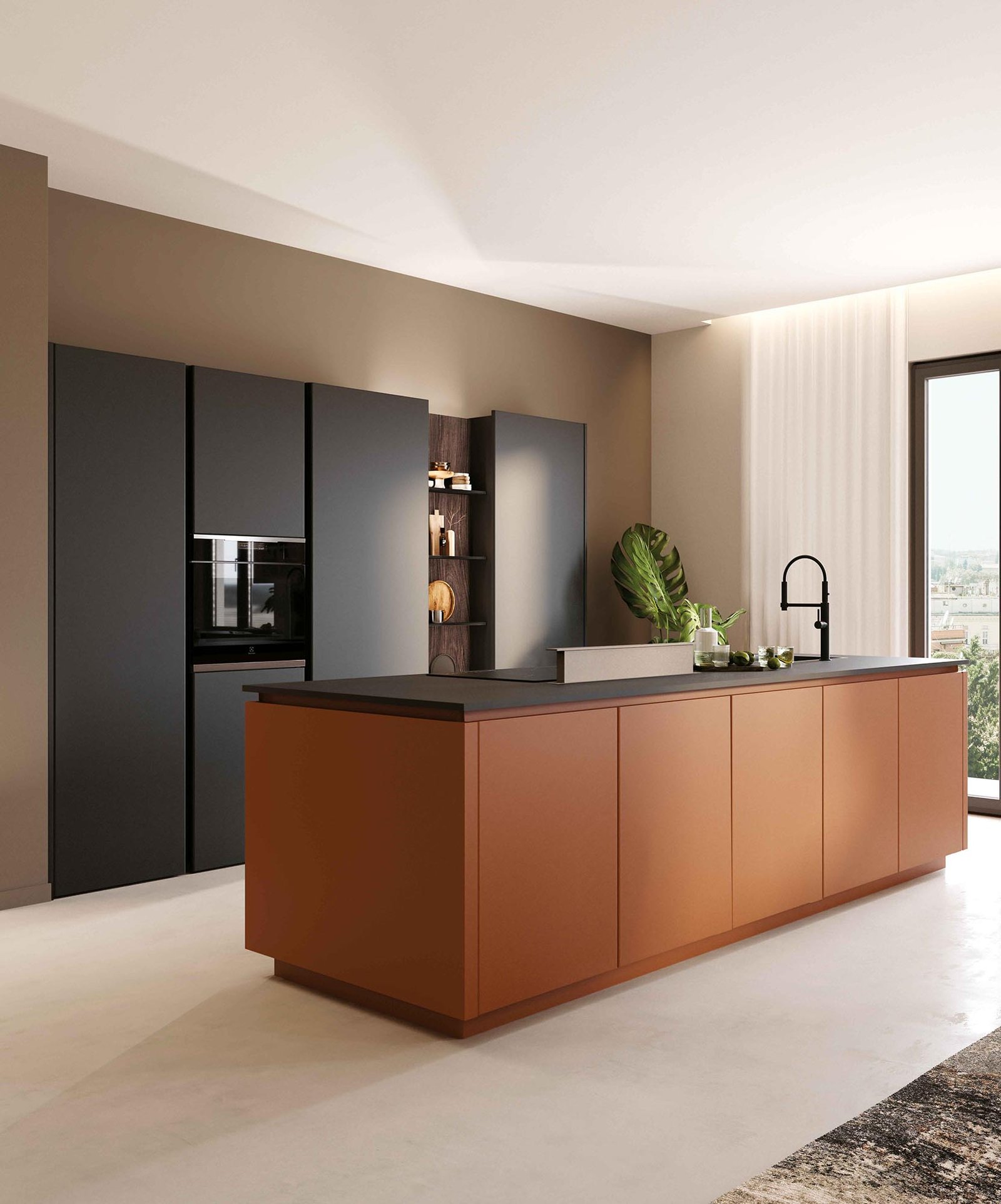 Cucina a isola con boiserie - immagine 2