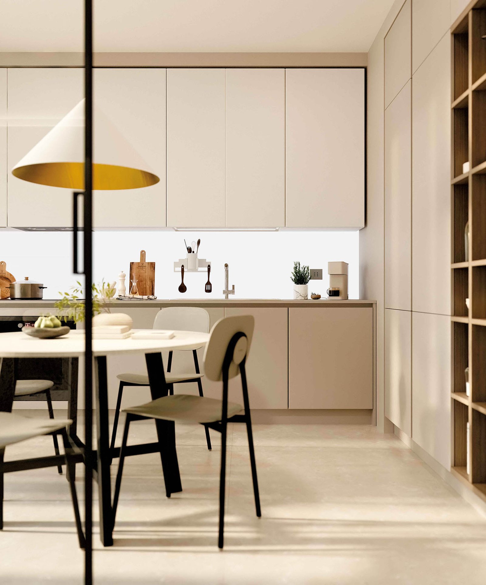 Cucina lineare con pensili maxi - immagine 2