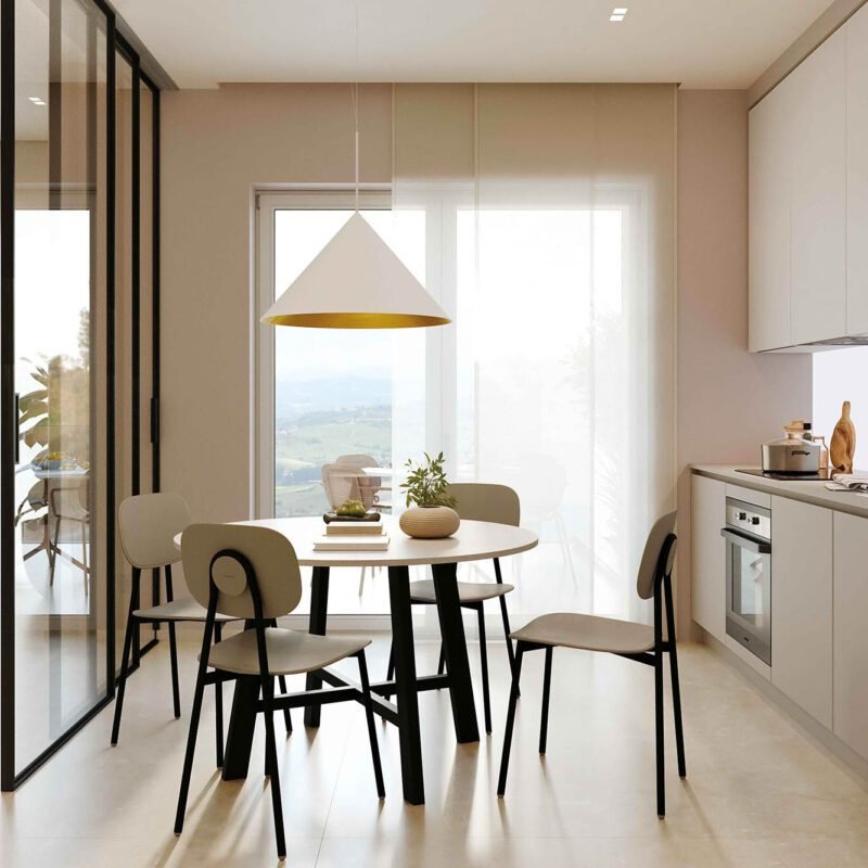 Cucina lineare con pensili maxi