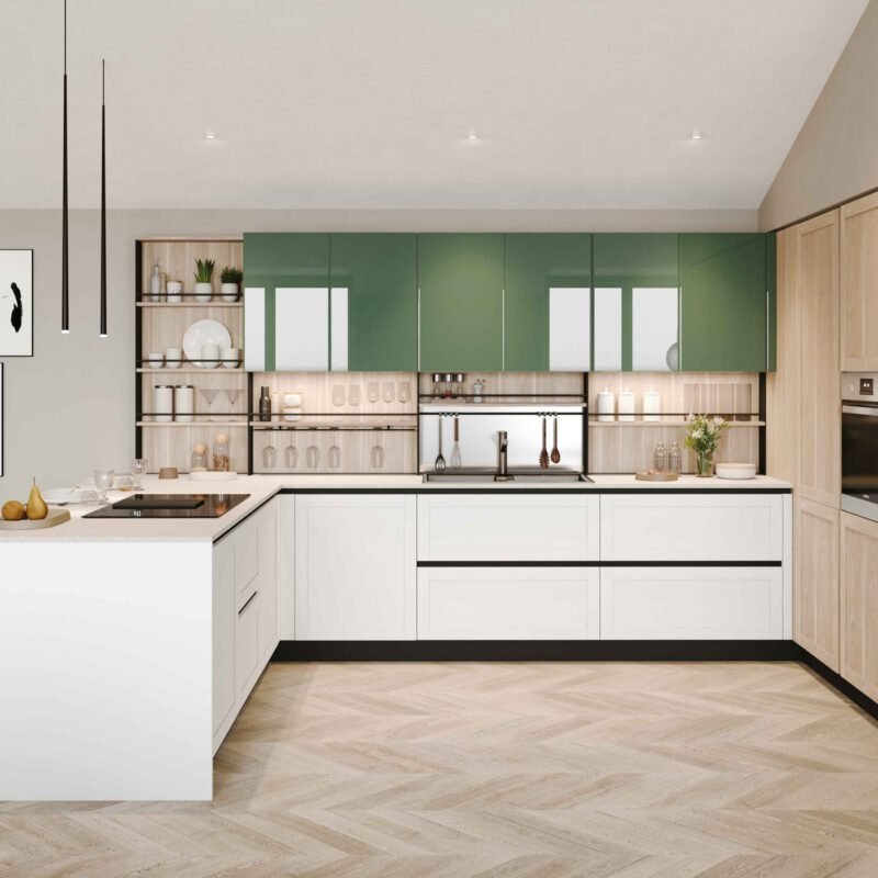 Cucina con penisola