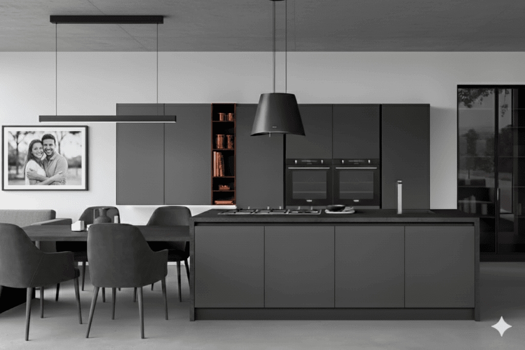 cucina alu tab con cnta in vetro