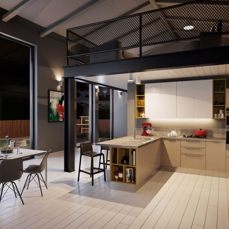 Cucina Intra in composizione con penisola snack